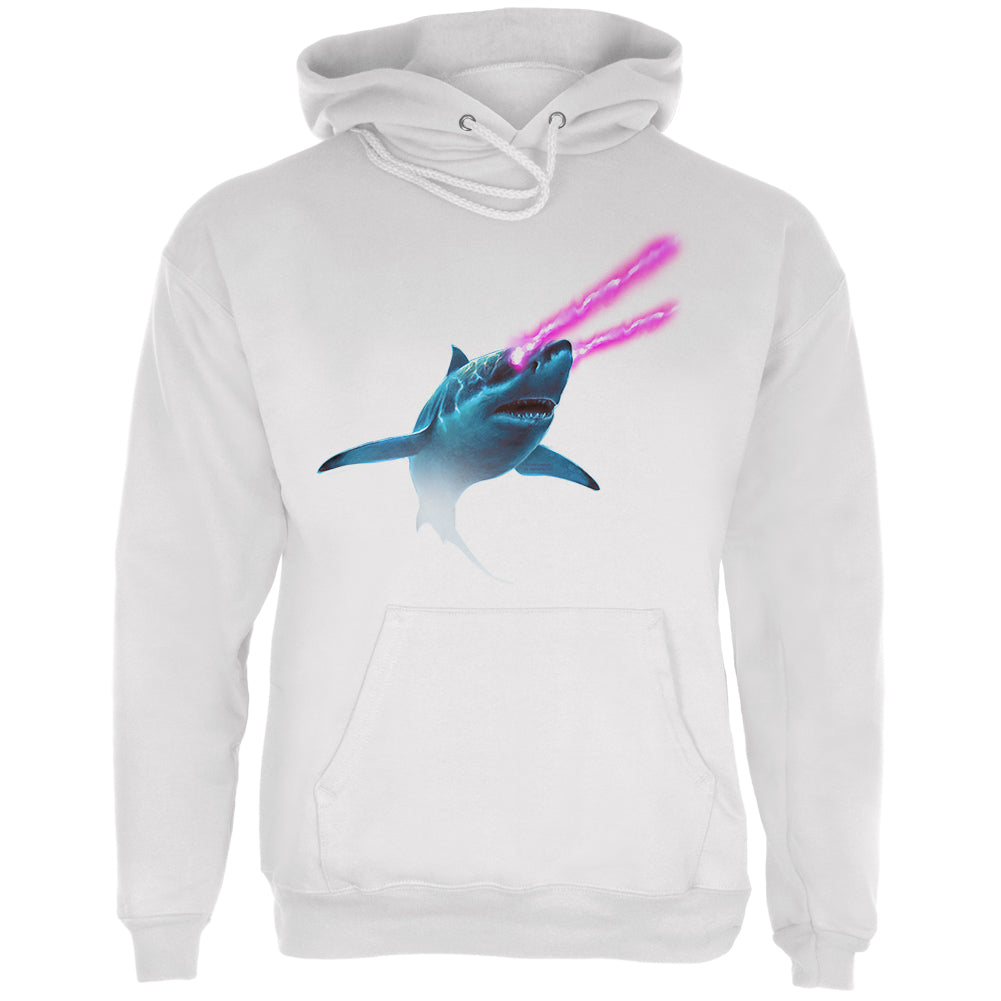 Galaxy Shark Great White Laser Beams Mens Hoodie Men's Hoodies Old Glory LG White 