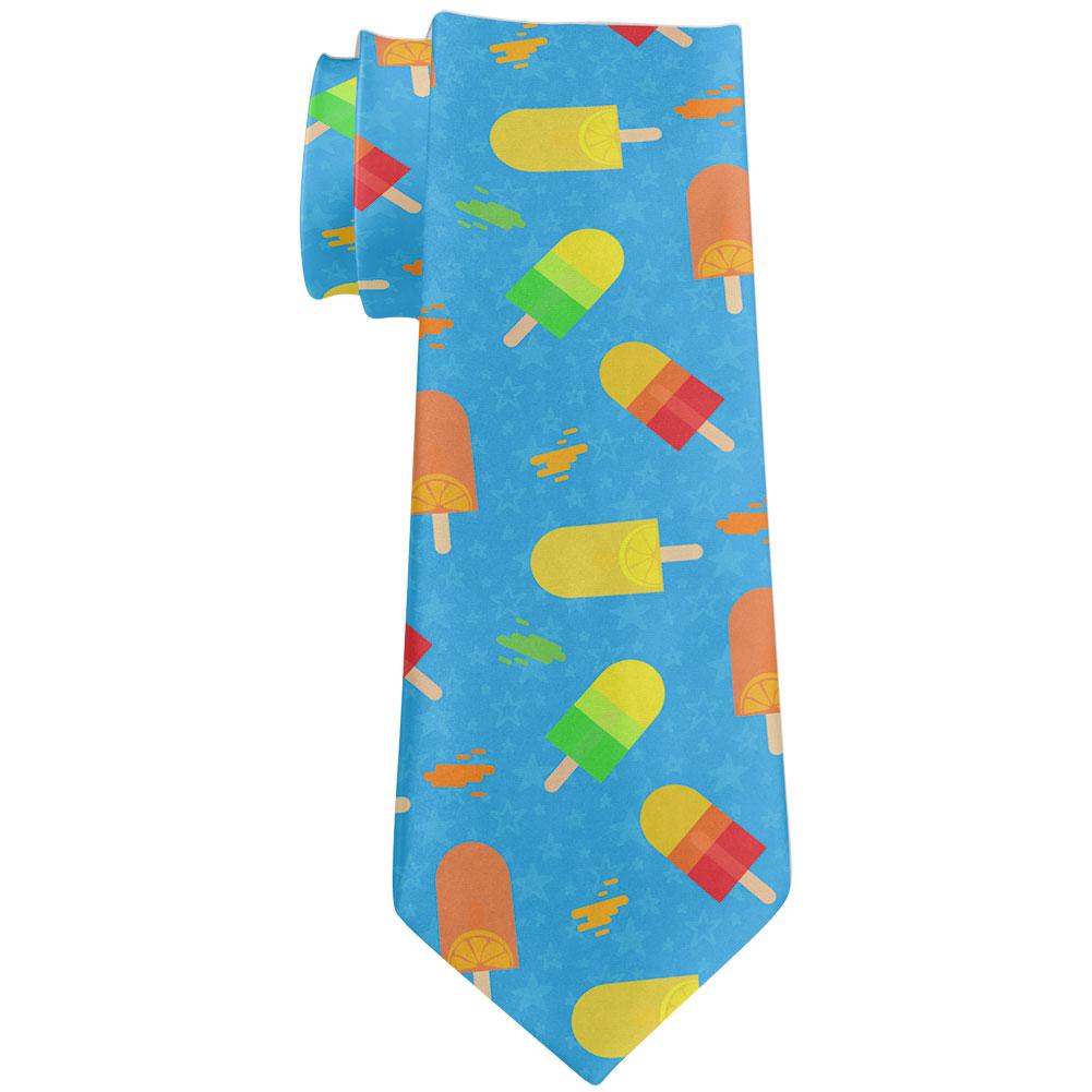 Summer Ice Pop Pattern All Over Neck Tie Ties Old Glory OS Multi 