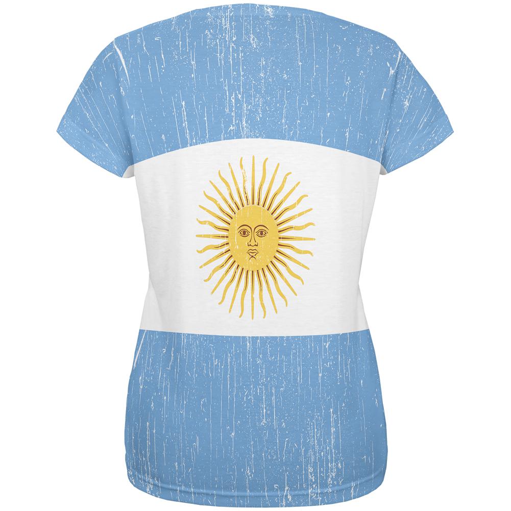 World Cup Argentina Sun All Over Womens T Shirt Women's T-Shirts Old Glory   