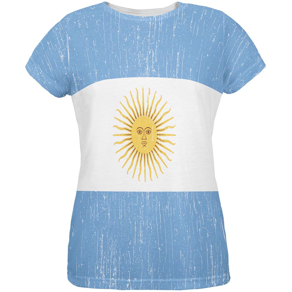 World Cup Argentina Sun All Over Womens T Shirt Women's T-Shirts Old Glory 2XL Multi 