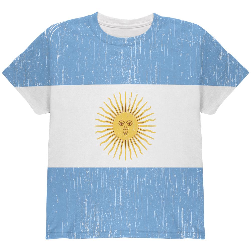 World Cup Argentina Sun All Over Youth T Shirt Youth T-Shirts Old Glory LG Multi 