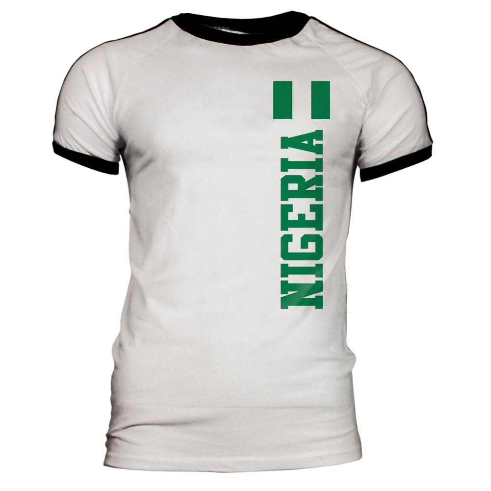 World Cup Nigeria Mens Soccer Jersey T-Shirt Men's T-Shirts Old Glory 2XL White-Black 