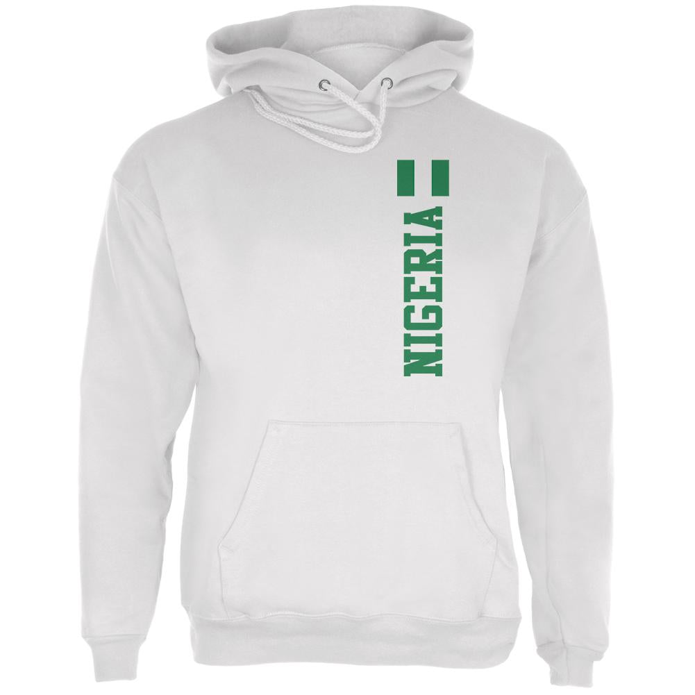 World Cup Nigeria Mens Hoodie Men's Hoodies Old Glory LG White 