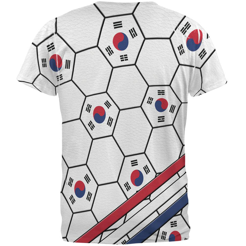 World Cup South Korea Soccer Ball All Over Mens T Shirt Men's T-Shirts Old Glory   