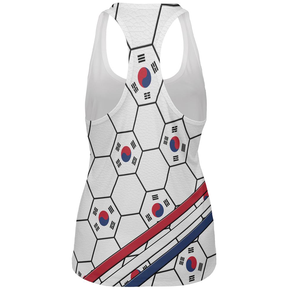 World Cup South Korea Soccer Ball All Over Womens Work Out Tank Top Women's Tank Tops Old Glory   