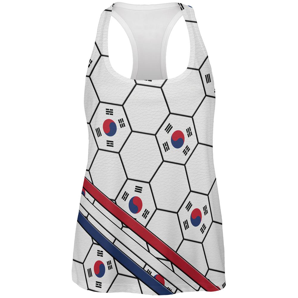 World Cup South Korea Soccer Ball All Over Womens Work Out Tank Top Women's Tank Tops Old Glory 2XL Multi 