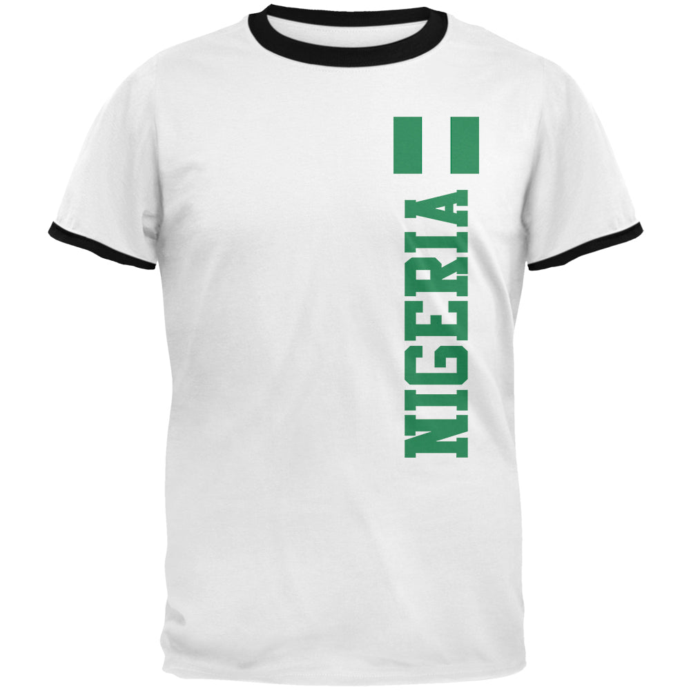 World Cup Nigeria Mens Ringer T Shirt Men's T-Shirts Old Glory 2XL White-Black 