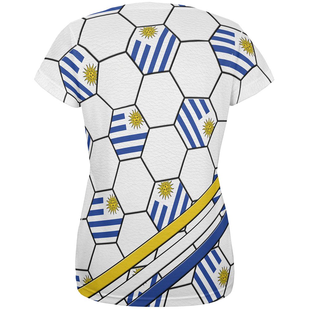 World Cup Uruguay Soccer Ball All Over Womens T Shirt Women's T-Shirts Old Glory 2XL Multi 