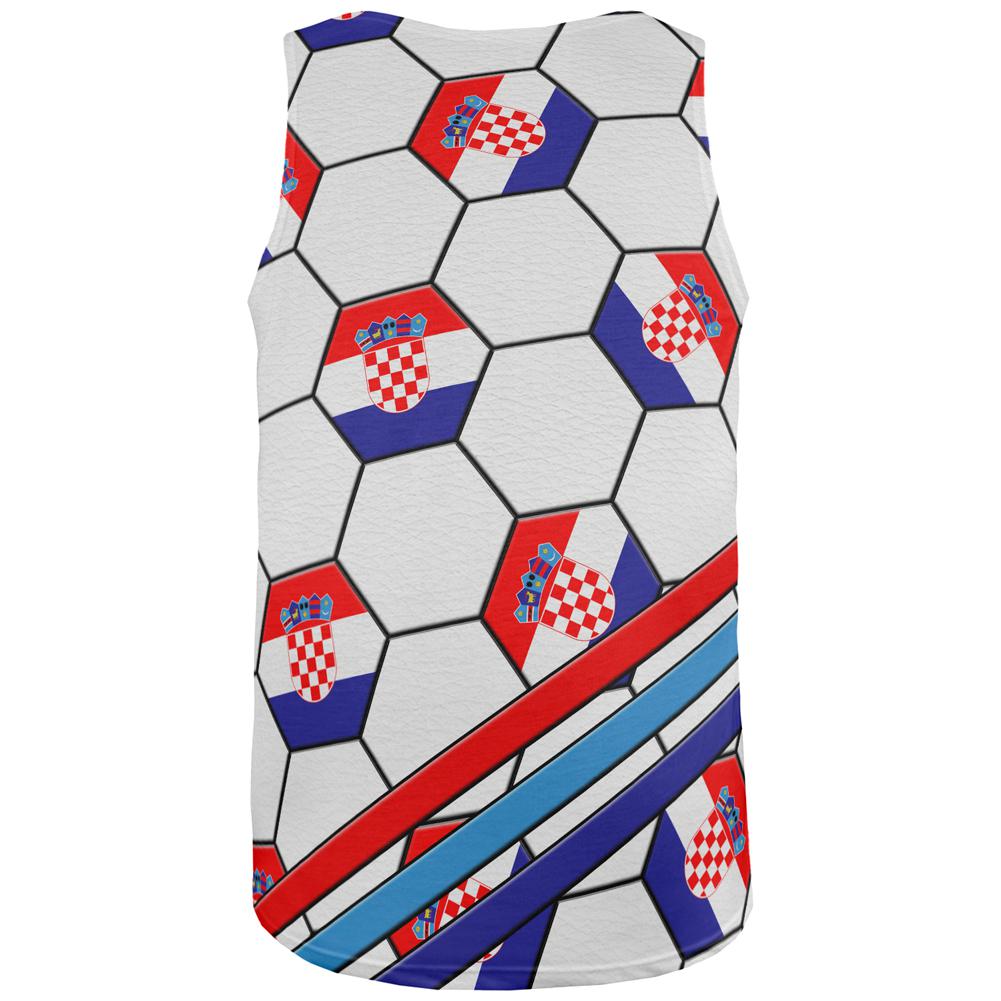 World Cup Croatia Soccer Ball All Over Mens Tank Top Men's Tank Tops Old Glory   