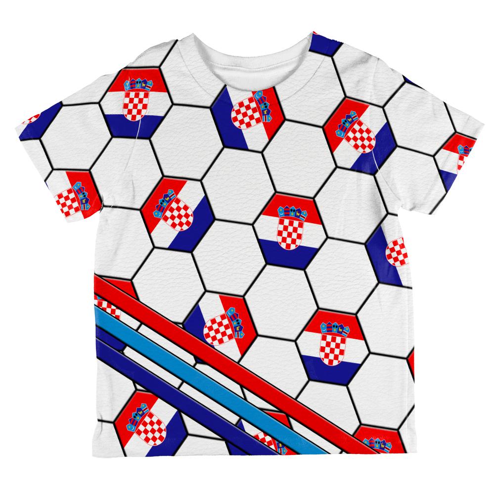 World Cup Croatia Soccer Ball All Over Toddler T Shirt Toddler T-Shirts Old Glory 2T Multi 