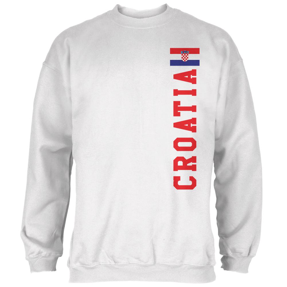 World Cup Croatia Mens Sweatshirt Men's Sweatshirts Old Glory 2XL White 