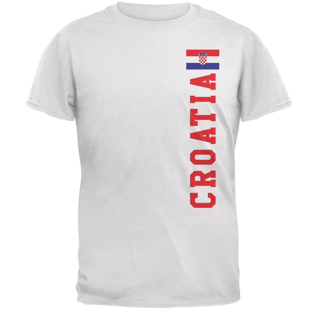 World Cup Croatia Mens T Shirt Men's T-Shirts Old Glory 2XL White 