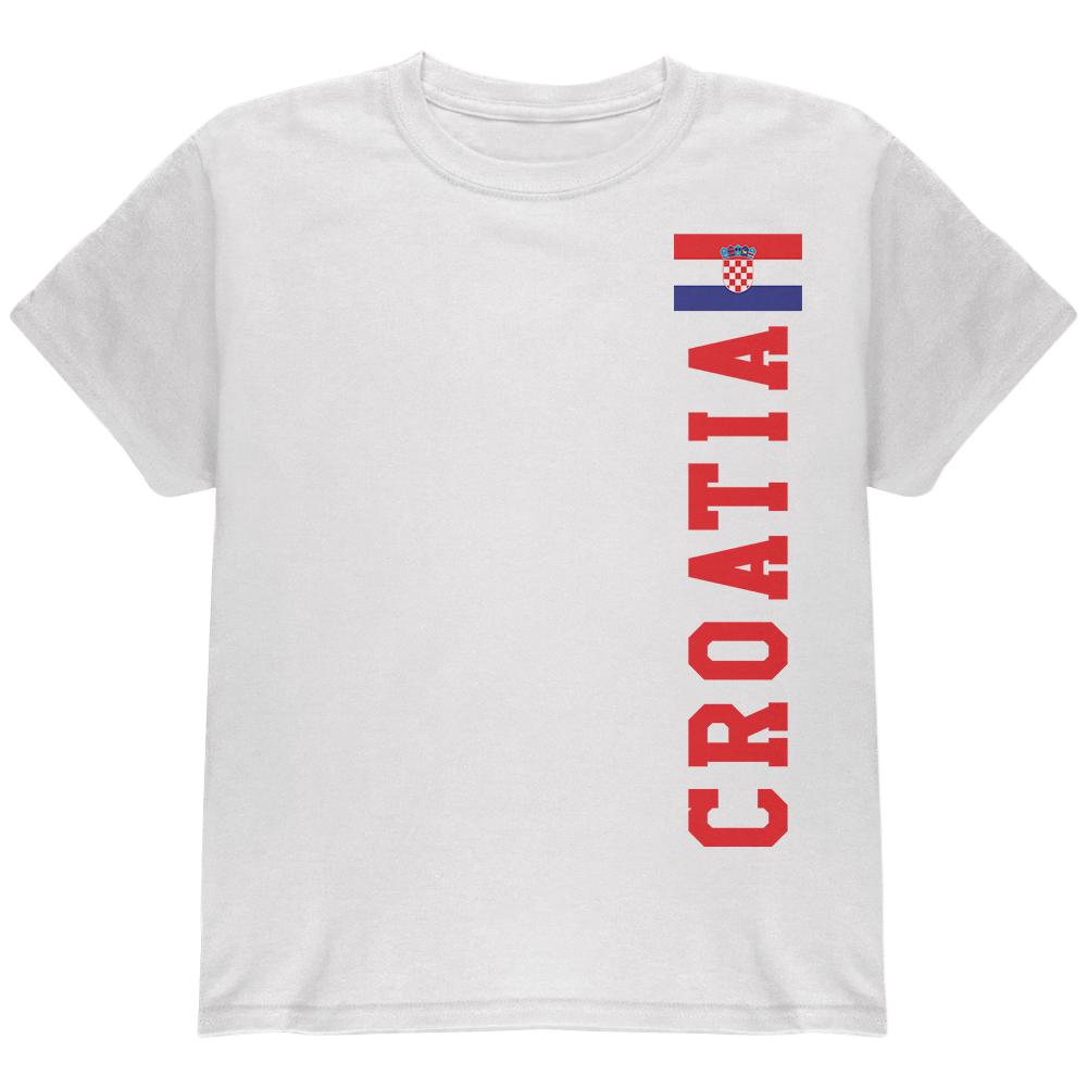 World Cup Croatia Youth T Shirt Youth T-Shirts Old Glory LG White 