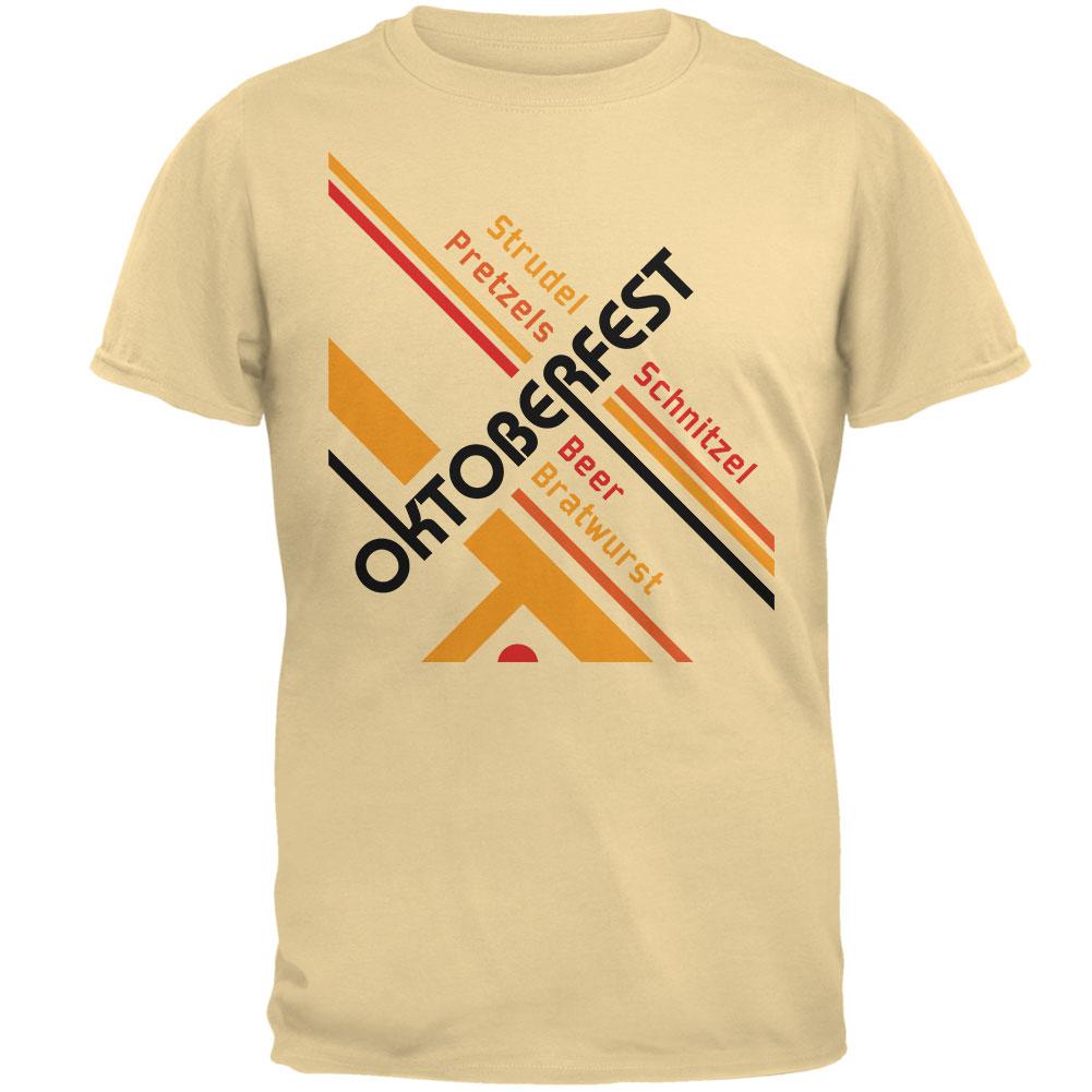 Oktoberfest Retro Vintage Poster Lines Mens T Shirt Men's T-Shirts Old Glory 2XL Yellow Haze 