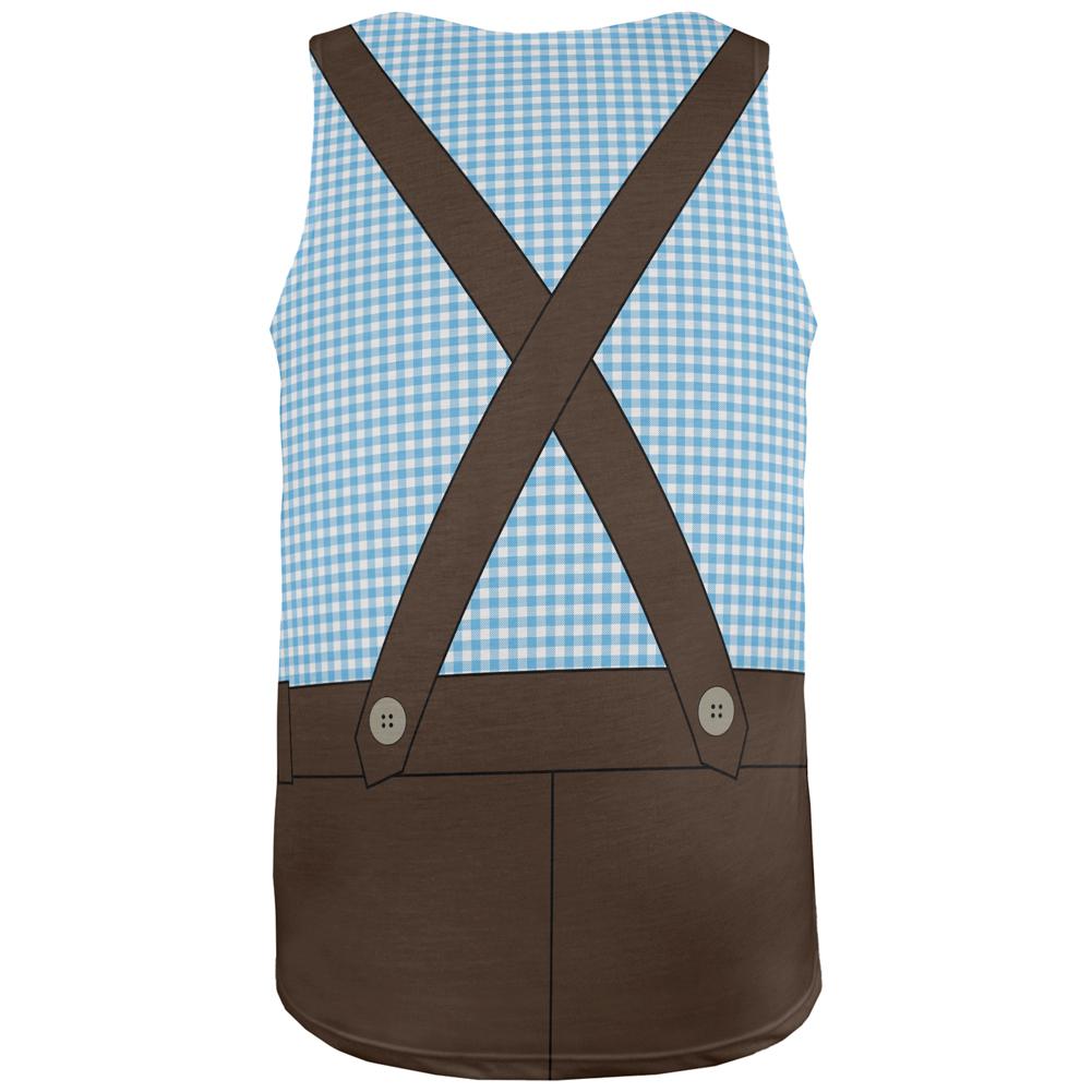 Oktoberfest Blue Lederhosen Costume German All Over Mens Tank Top Men's Tank Tops Old Glory   