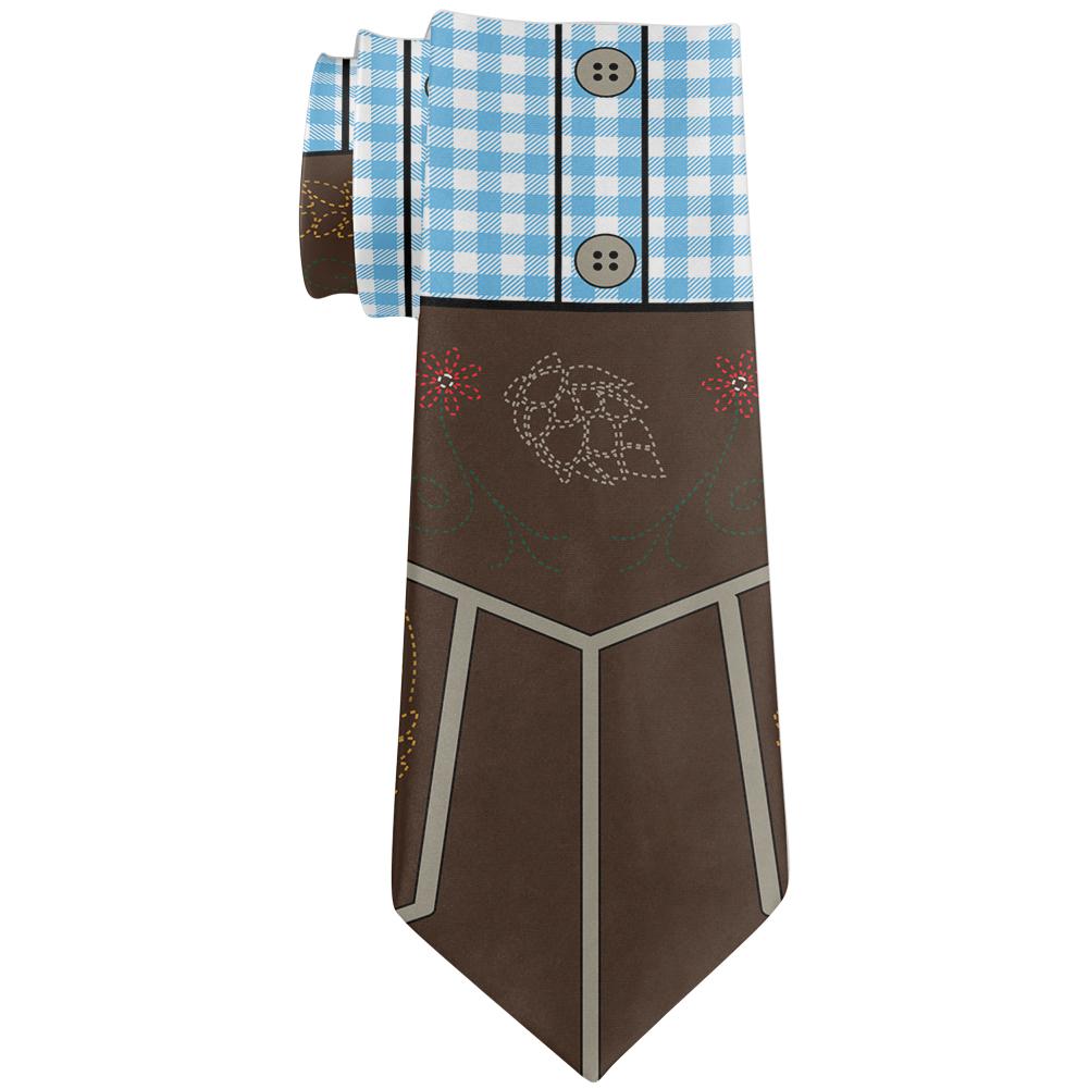 Oktoberfest Blue Lederhosen Costume German All Over Neck Tie Men's Neck Ties Old Glory OS Multi 