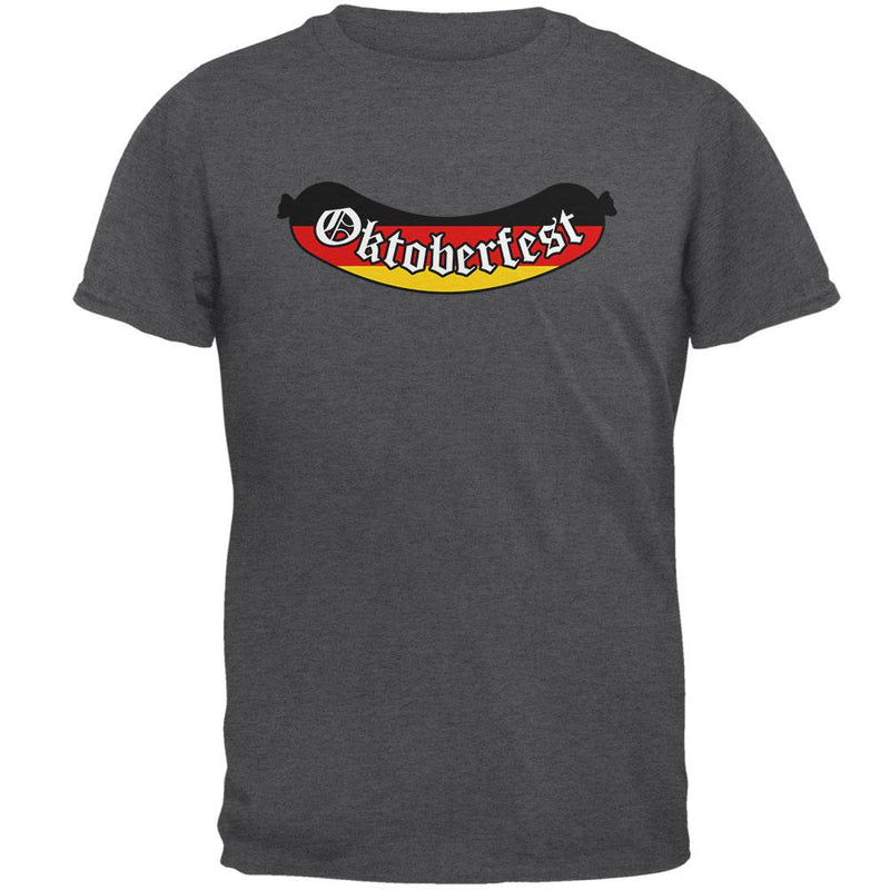 Oktoberfest Greman Flag Bratwurst Mens T Shirt Men's T-Shirts Old Glory 2XL Dark Heather 