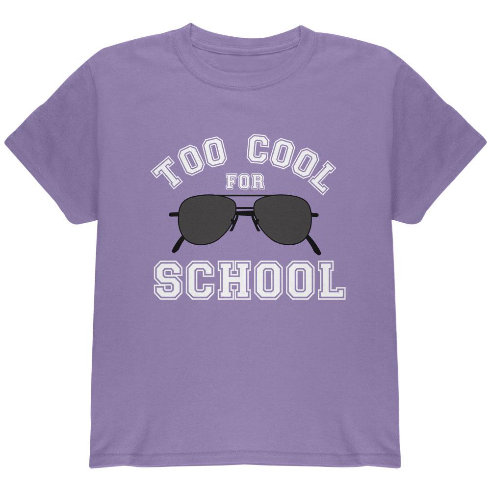 Back To School Too Cool For School Sunglasses Youth T Shirt Youth T-Shirts Old Glory LG Violet 