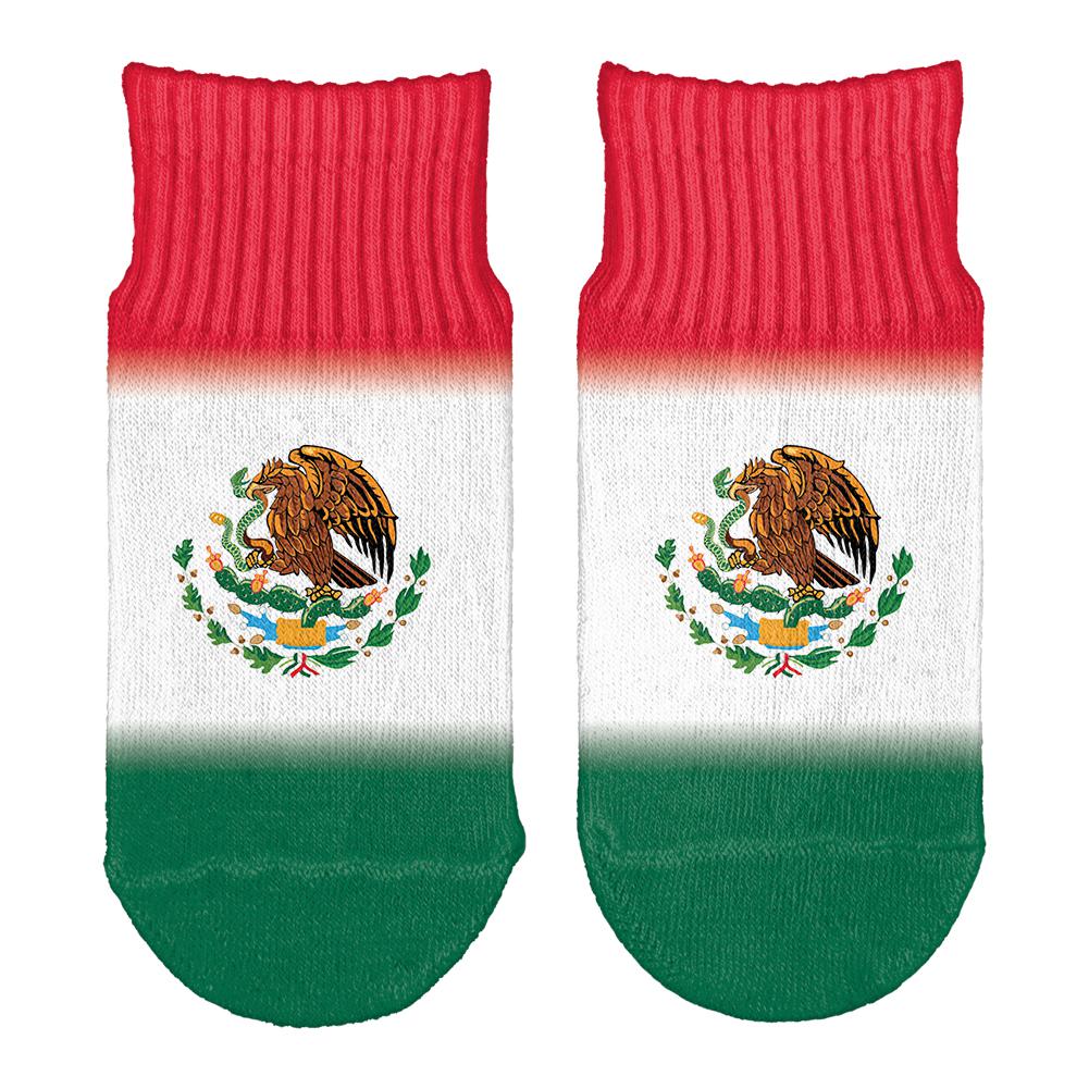 Cinco De Mayo Mexican Flag All Over Toddler Ankle Socks Toddler Socks Old Glory OS White 