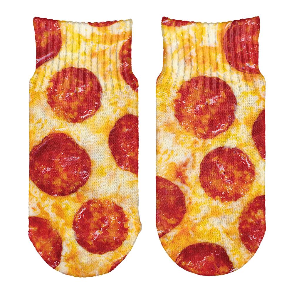 Pepperoni Pizza Costume All Over Toddler Ankle Socks Toddler Socks Old Glory OS White 