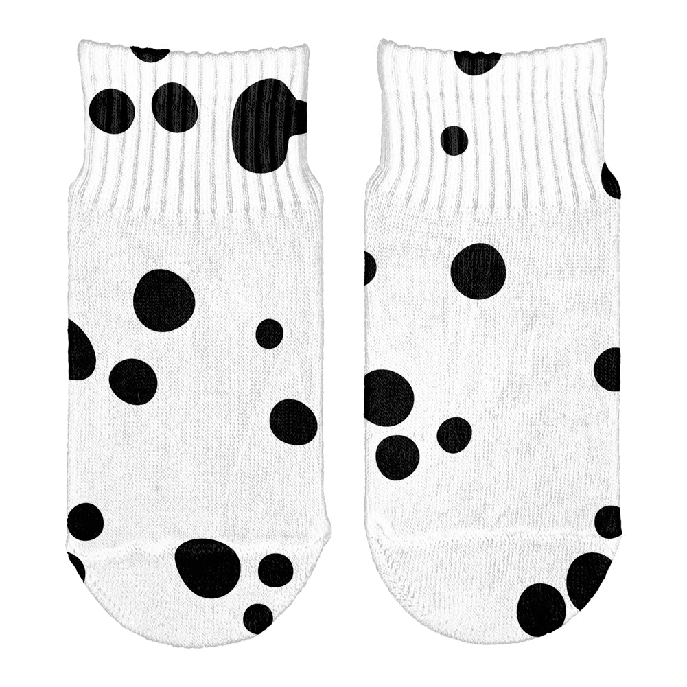 Halloween Dog Dalmatian Spots Costume All Over Toddler Ankle Socks Toddler Socks Old Glory OS White 