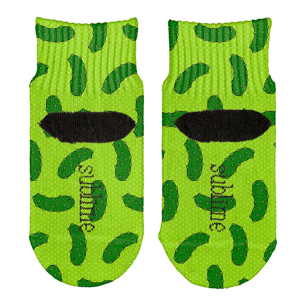 Vegetable Pickle Pickles Repeat Pattern All Over Toddler Ankle Socks Toddler Socks Old Glory   