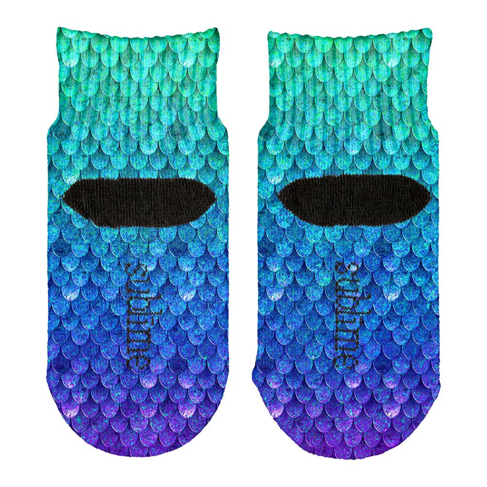 Halloween Mermaid Scales Costume All Over Toddler Ankle Socks Toddler Socks Old Glory   