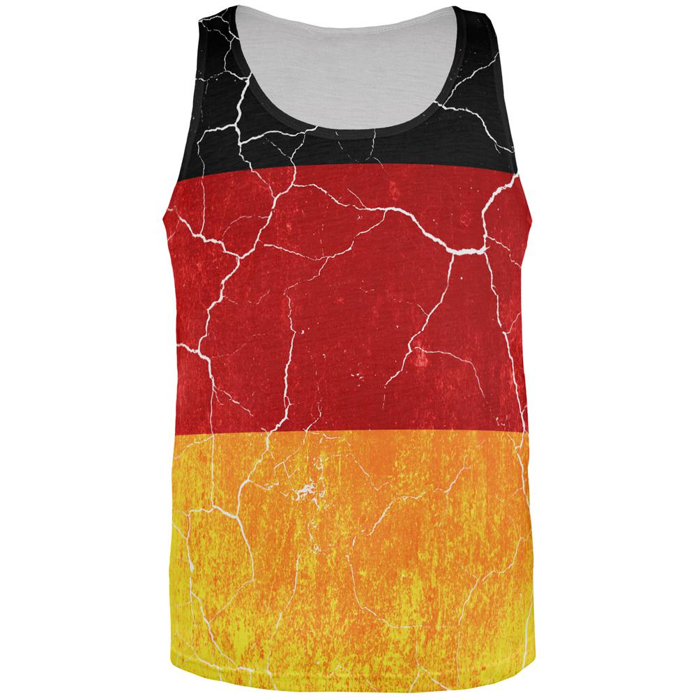 Oktoberfest Distressed Grunge German Flag All Over Mens Tank Top Men's Tank Tops Old Glory 2XL Multi 