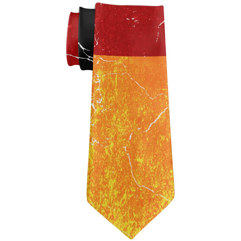 Oktoberfest Distressed Grunge German Flag All Over Neck Tie Men's Neck Ties Old Glory OS Multi 