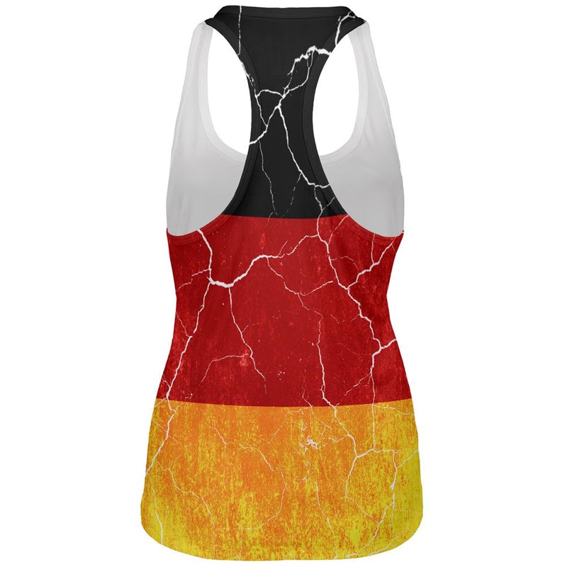 Oktoberfest Distressed Grunge German Flag All Over Womens Work Out Tank Top Women's Tank Tops Old Glory   