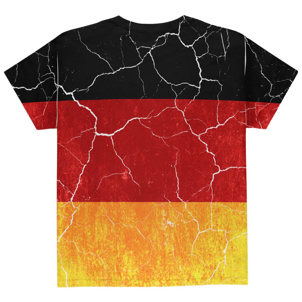 Oktoberfest Distressed Grunge German Flag All Over Youth T Shirt Youth T-Shirts Old Glory   