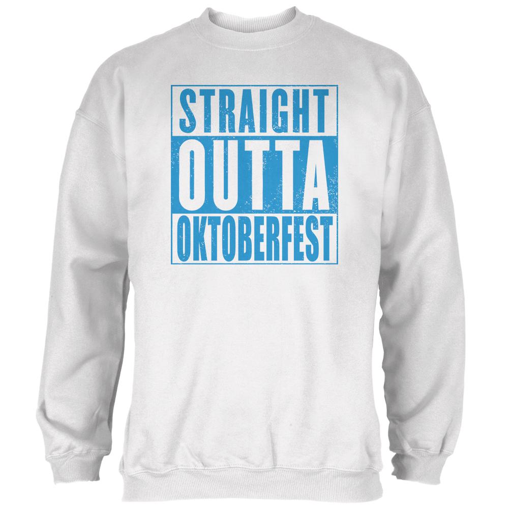 Straight Outta Oktoberfest Mens Sweatshirt Men's Sweatshirts Old Glory 2XL White 