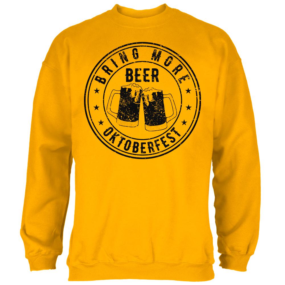 Oktoberfest Bring More Beer Mens Sweatshirt Men's Sweatshirts Old Glory 2XL Gold 