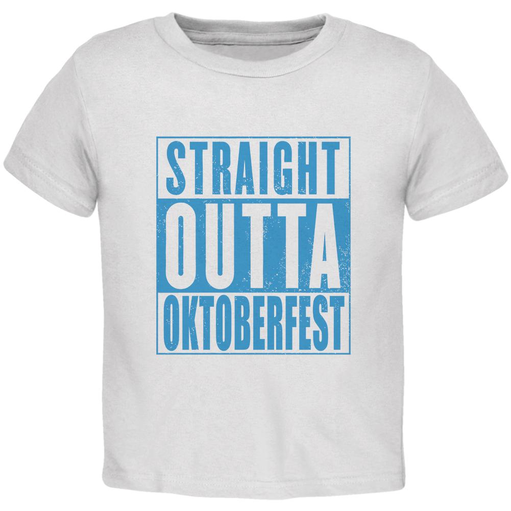 Straight Outta Oktoberfest Toddler T Shirt Toddler T-Shirts Old Glory 2T White 