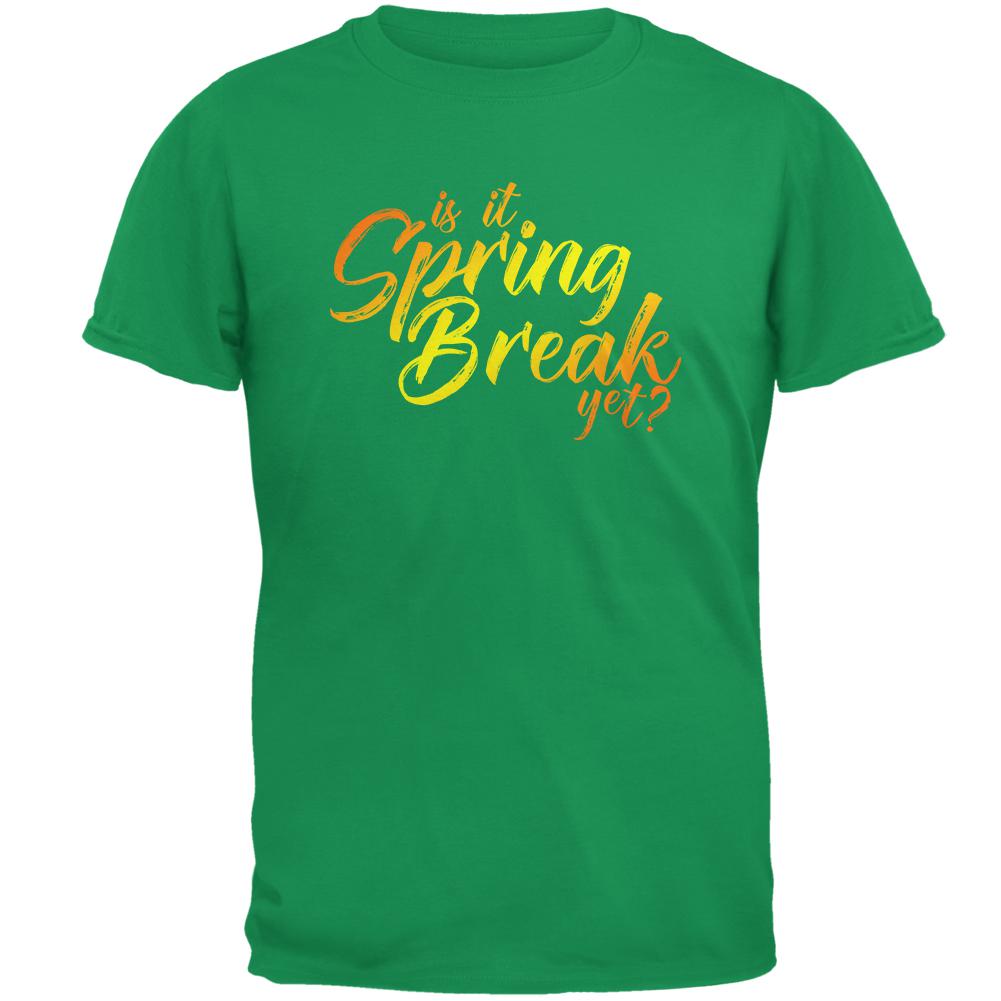 Is it Spring Break Yet? Mens T Shirt Men's T-Shirts Old Glory 2XL Irish Green 