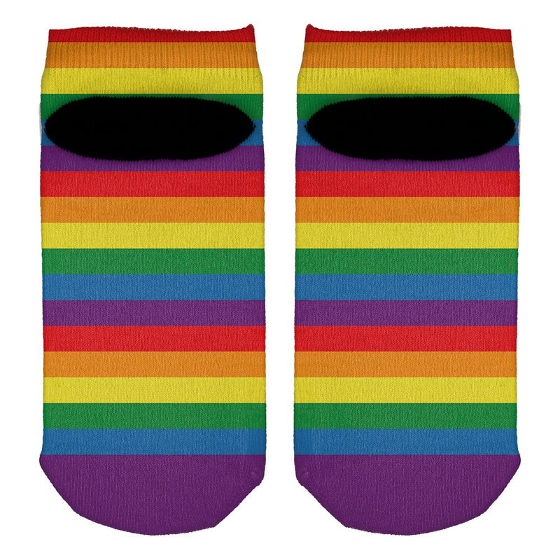 LGBT Multi Rainbow Gay Pride Flag All Over Adult Ankle Socks Socks Old Glory   