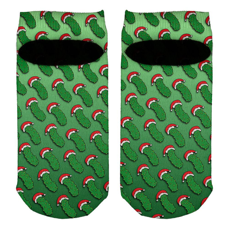 Christmas German Pickle Pattern All Over Adult Ankle Socks Socks Old Glory   