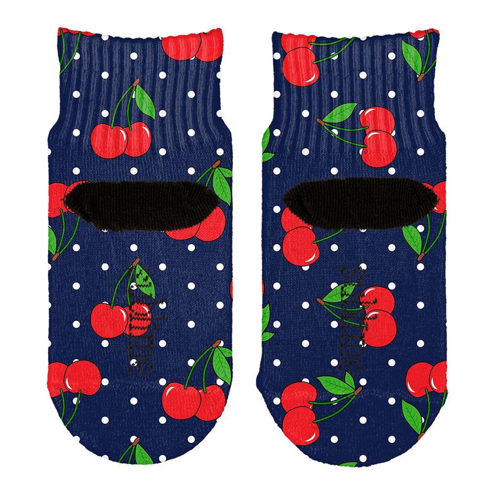 Fruit Cherry Cherries Repeat Pattern All Over Toddler Ankle Socks Toddler Socks Old Glory   