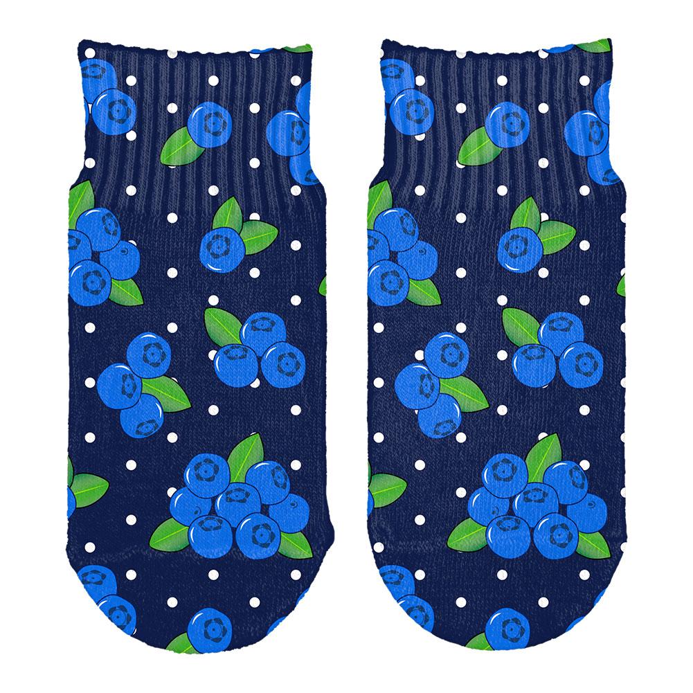 Fruit Blueberry Blueberries Repeat Pattern All Over Toddler Ankle Socks Toddler Socks Old Glory OS White 