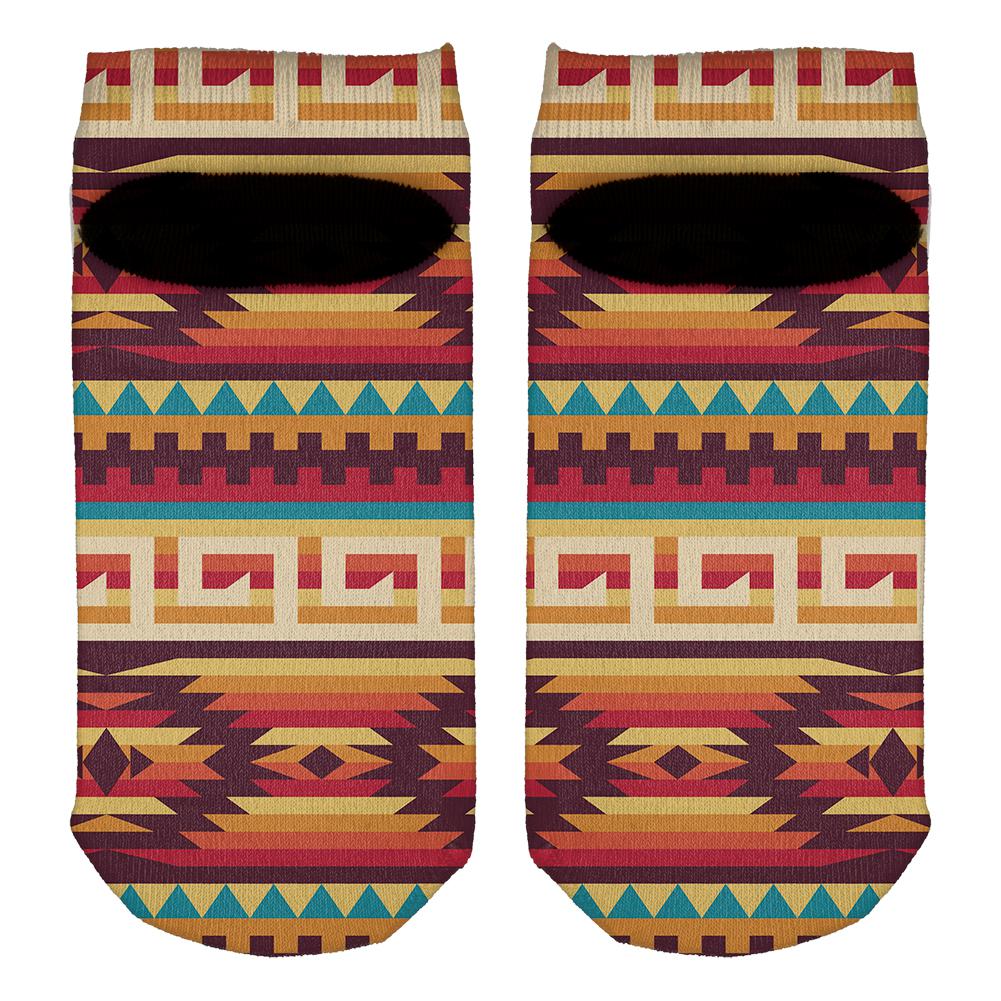 Native American Pattern All Over Adult Ankle Socks Socks Old Glory   