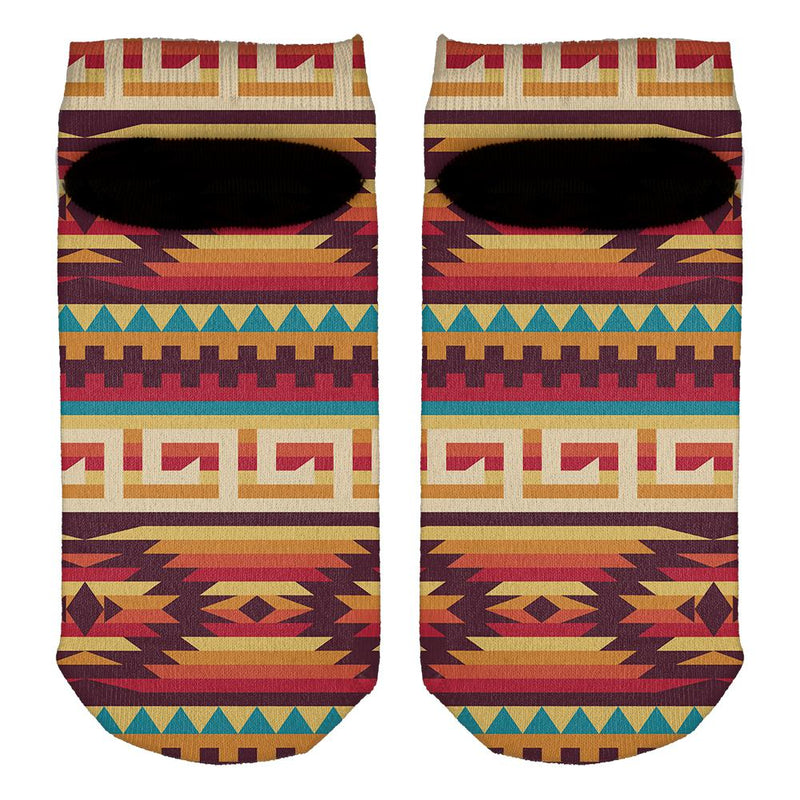 Native American Pattern All Over Adult Ankle Socks Socks Old Glory   