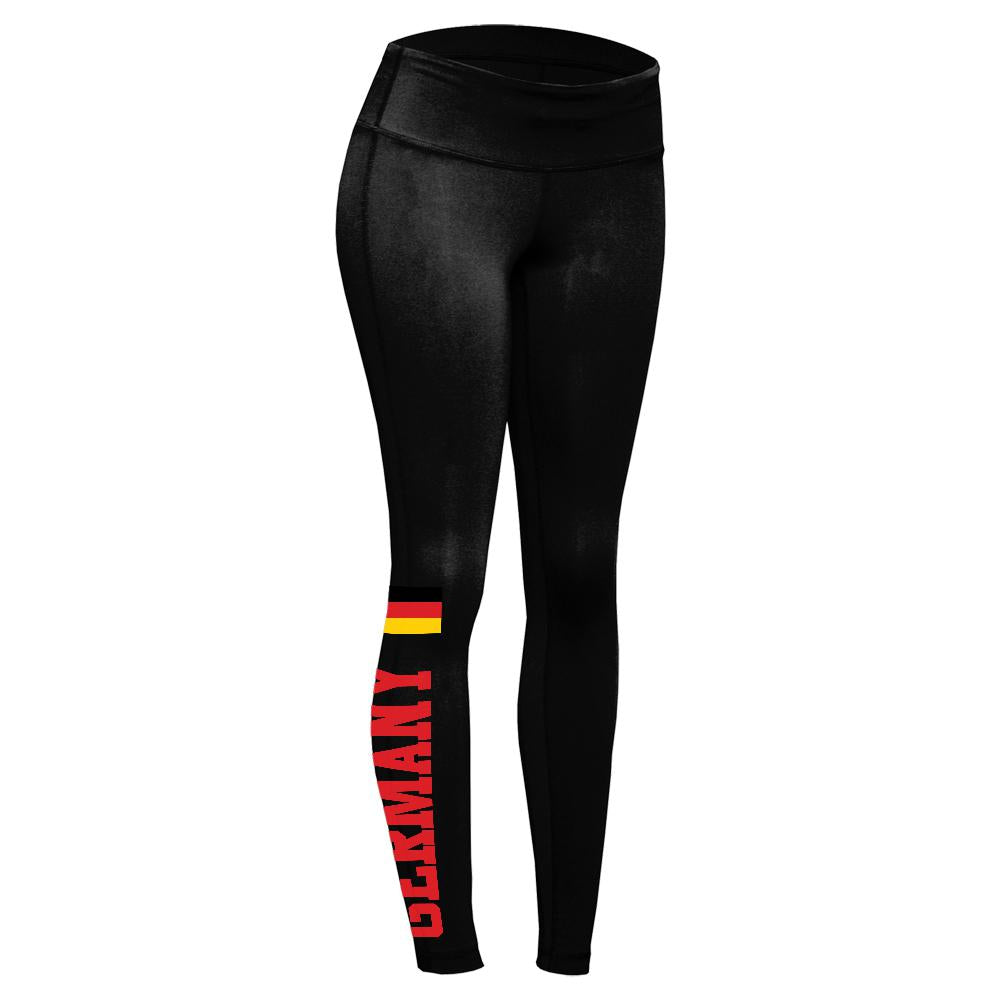 World Cup Germany Womens Performance Leggings Women's Leggings Old Glory   