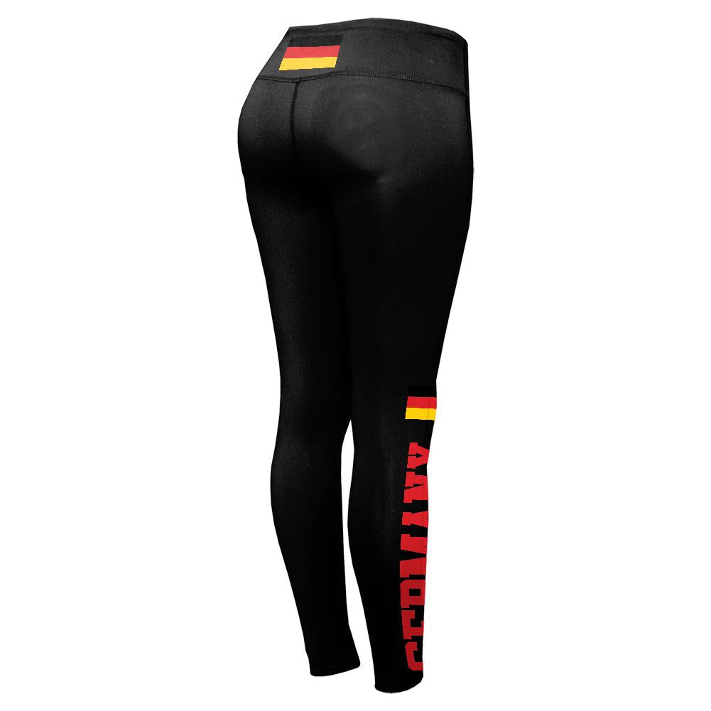 World Cup Germany Womens Performance Leggings Women's Leggings Old Glory 2XL Black 