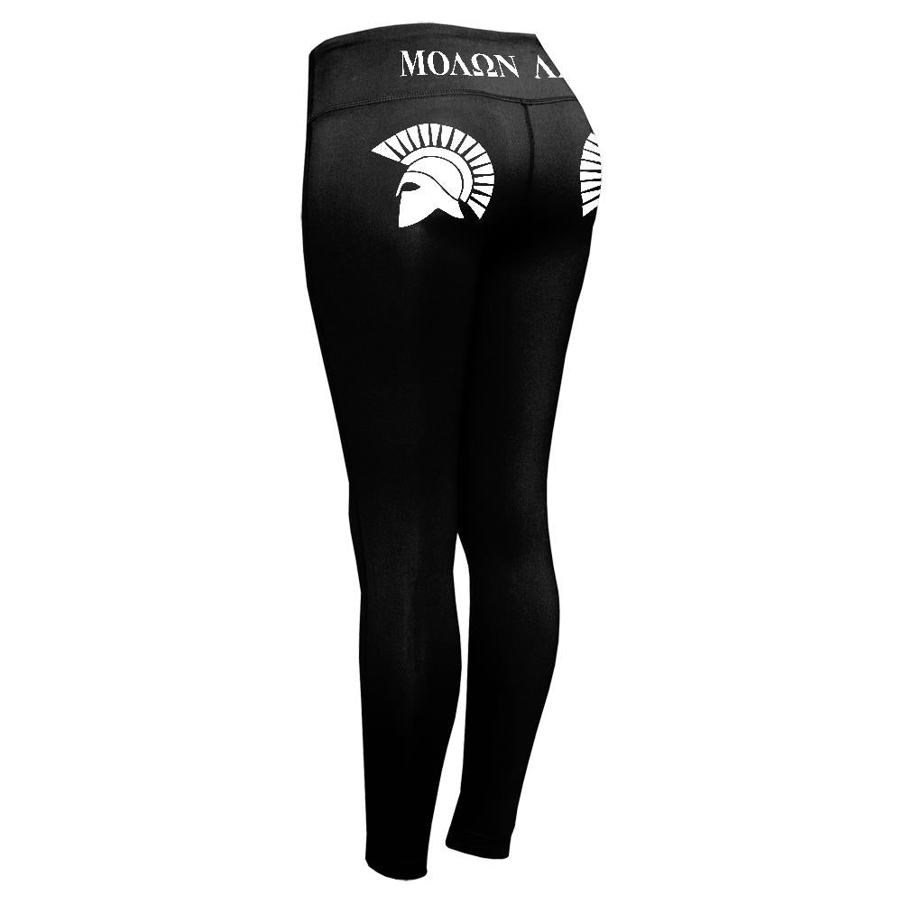 Molon Labe Spartan Helmet Greek Womens Performance Leggings Women's Leggings Old Glory   