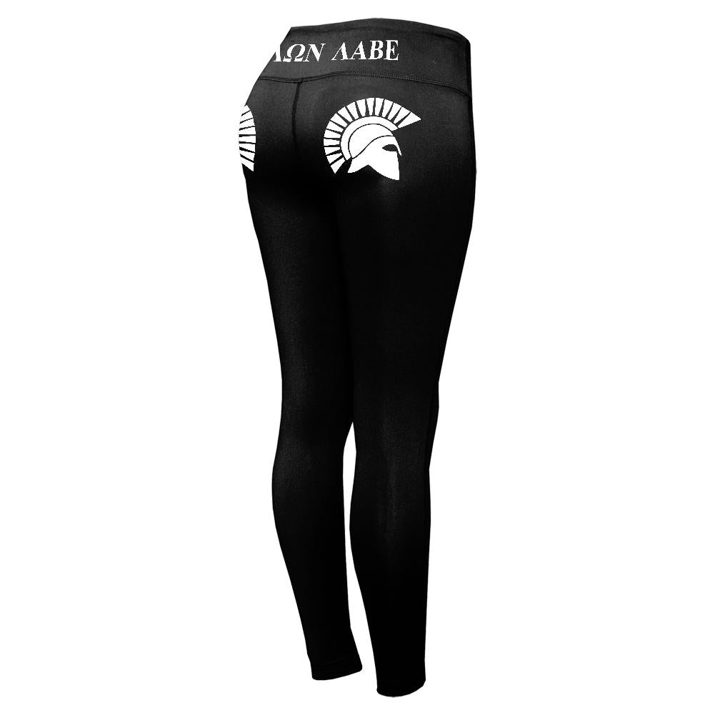 Molon Labe Spartan Helmet Greek Womens Performance Leggings Women's Leggings Old Glory 2XL Black 