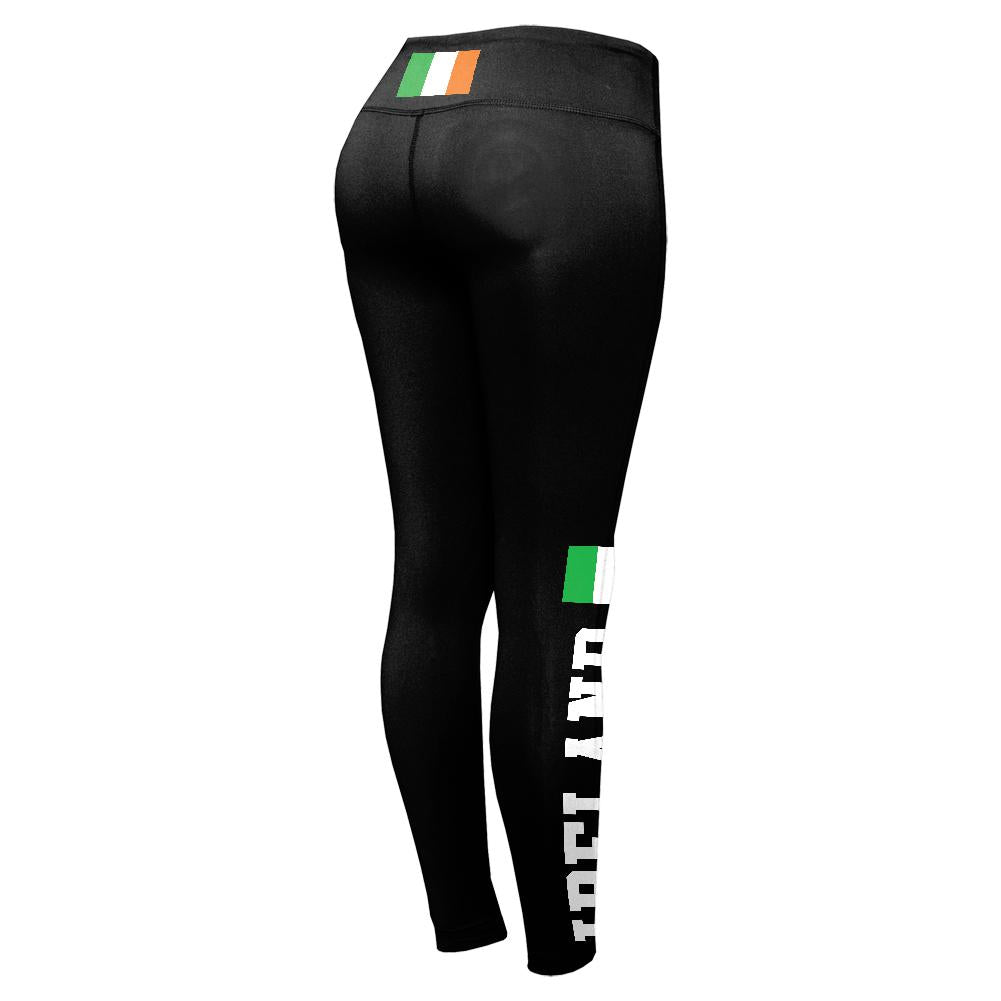 St Patricks Day Ireland Flag World Cup Womens Performance Leggings Women's Leggings Old Glory 2XL Black 