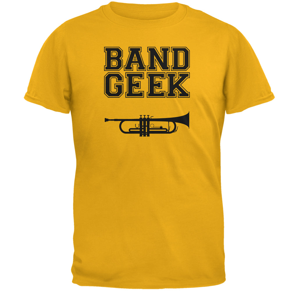 Band Geek Trumpet Mens T Shirt Men's T-Shirts Old Glory 2XL Gold 