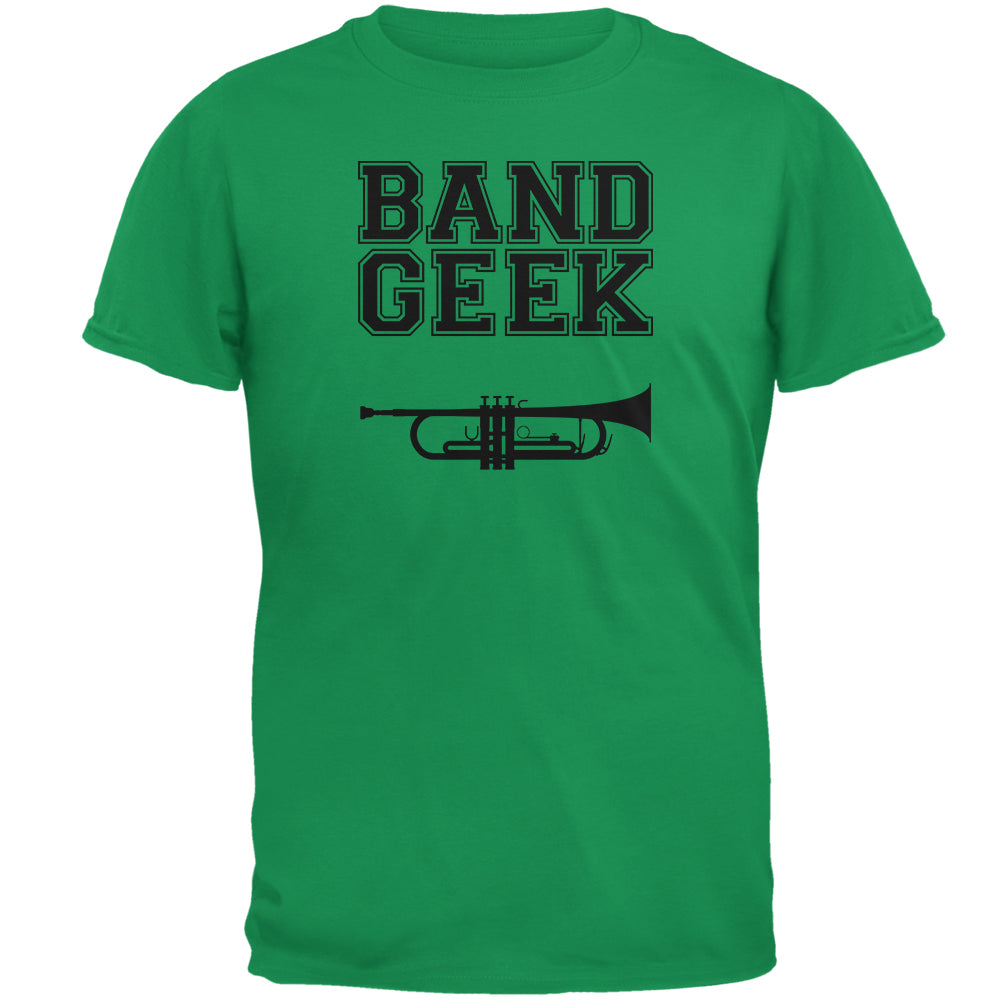 Band Geek Trumpet Mens T Shirt Men's T-Shirts Old Glory 2XL Irish Green 