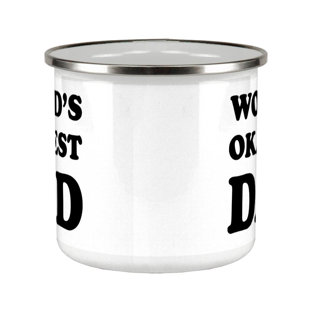 Father's Day World's Okayest Dad Camp Cup Mugs Old Glory   