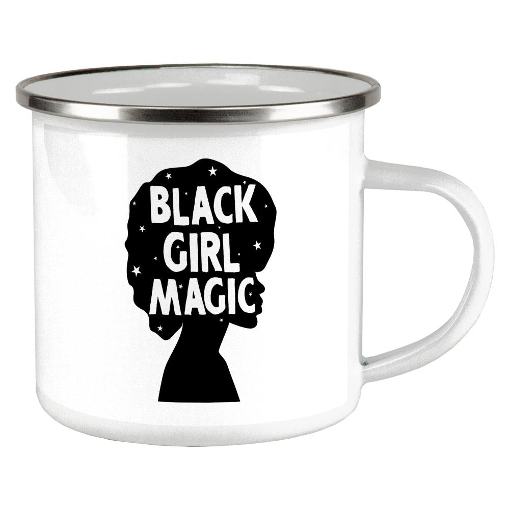 Black History Month Black Girl Magic Afro Camp Cup Mugs Old Glory OS Multi 